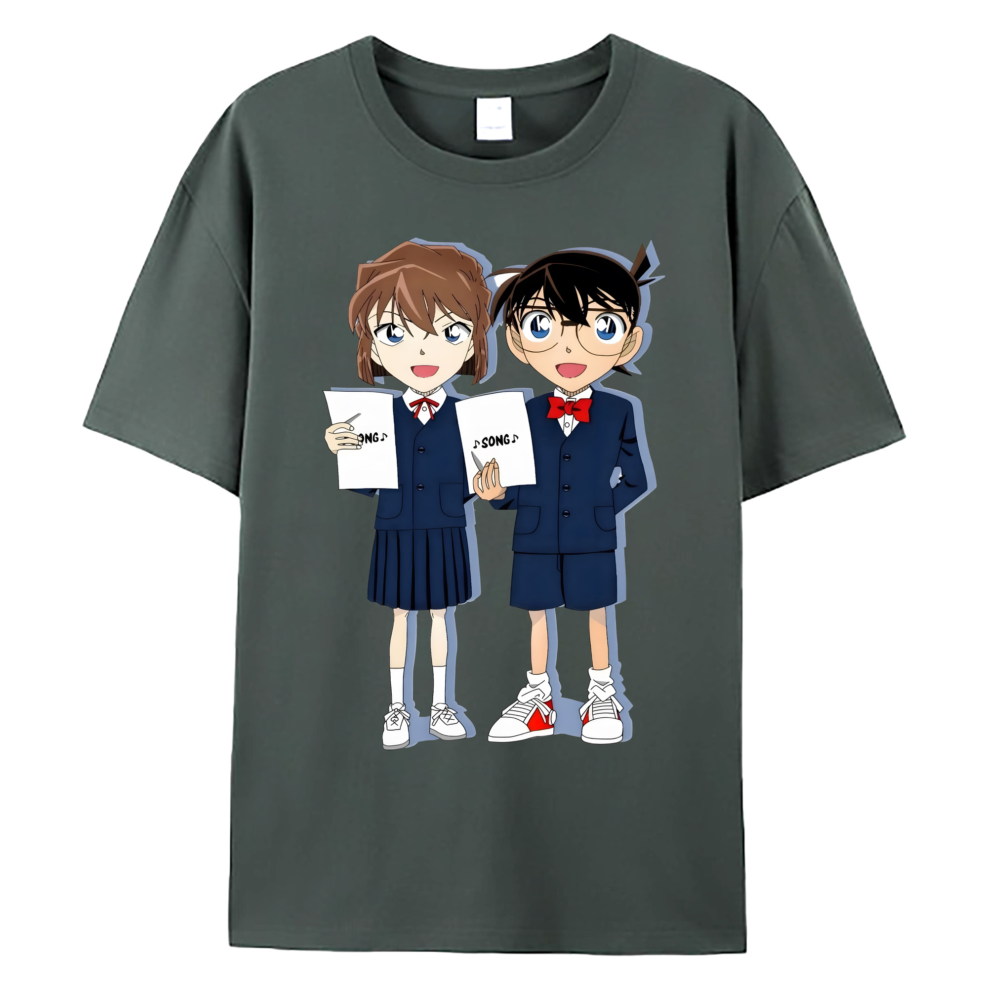 （画像用） 名探偵コナン 灰原 哀 はいばら あい Detective Conan Anita Hailey、Vi Graythorn Haibara Ai 綿100％ メンズ半袖Tシャツ｜肌触りやわらか＆通気性